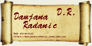Damjana Radanić vizit kartica